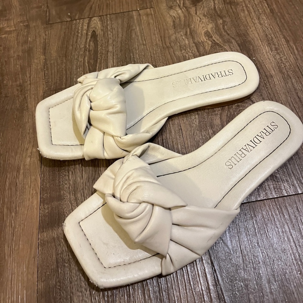 Cream sandals
